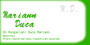 mariann duca business card